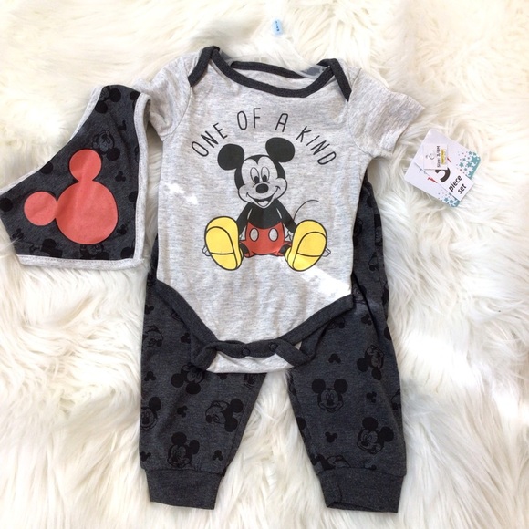 Disney Baby 3Pc Mickey Mouse Creeper Set - Picture 3 of 10